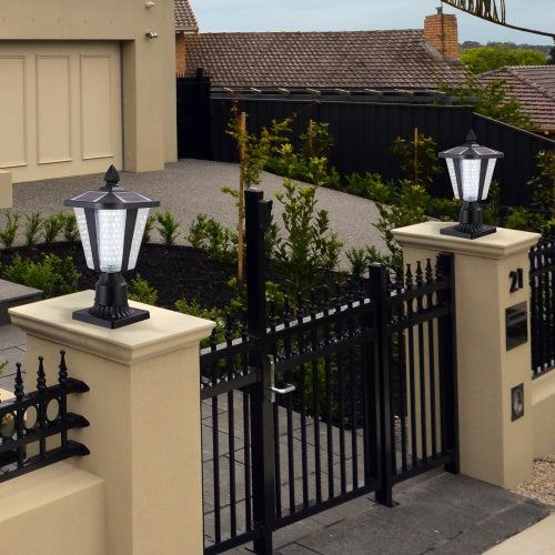 Solar Pillar Headlights With Dimmable LEDs - 2 Packs Unavailable Platforms