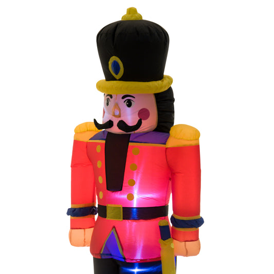 Christmas Inflatable Nutcracker Toy Soldier with Candy Cane