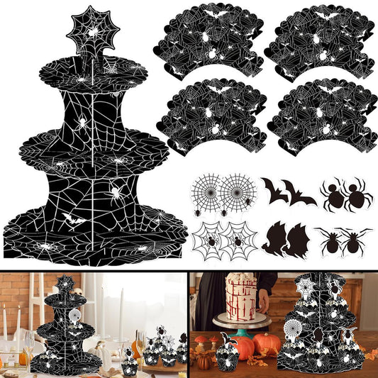Party Spider Web Cake Stand To Enhance The Atmosphere Of Halloween Party
