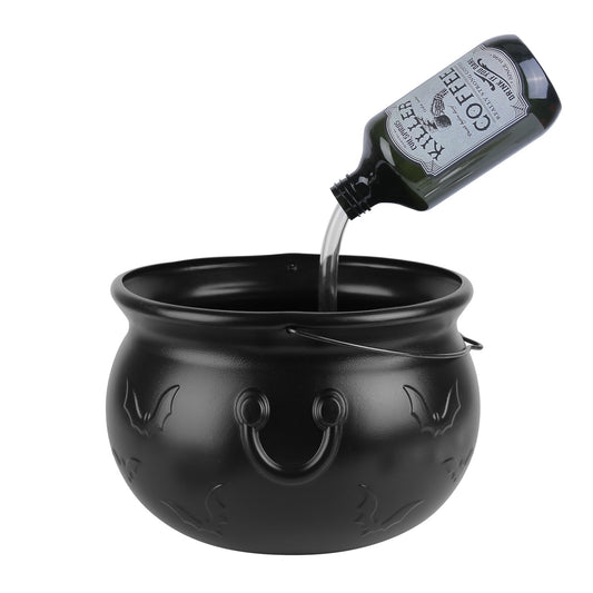 Halloween Decorations Floating Bottle Set With Witches Cauldron And Mist Maker With Green Light Spooky Vintage Party Decorations For Indoor Home Kitchen Living Room Entry Table