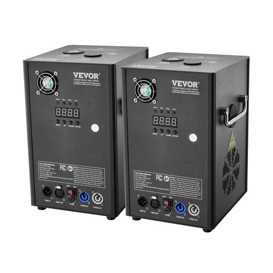 VEVOR Cold Firework Machinex2 700W 6.6-16.4ft Stage DJ Wedding Event Party