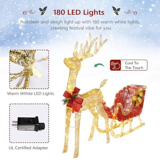 Courtyard Elk Christmas Decoration 74x20x120cm 3000V 360W