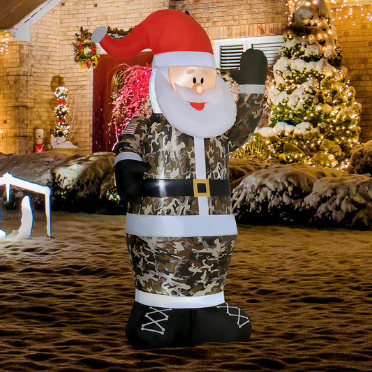 Christmas Inflatables Outdoor Decorations Santa Claus with Toy Bag