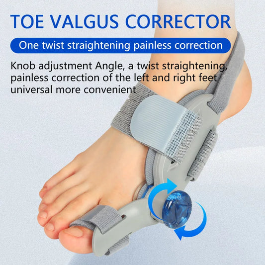 Bunion Corrector Unisex Foot Hallux Valgus Braces Rotatable Toe Separator Straightener Adjustable Pedicure Finger Toe Corrector