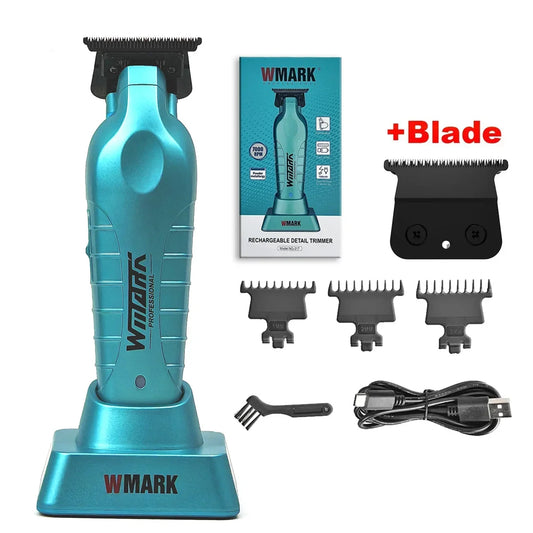 WMARK NG-317 Professional Electric Hair Trimmer Oil Head Sculpt Contour Hair Finish Hair Salon Barber Machine with Charge Base