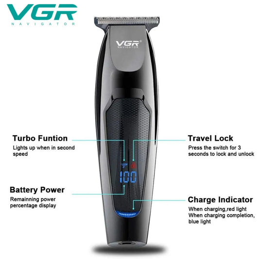 VGR Hair Clipper Rechargeable Haircut Machine Cordless Hair Cutting Machine Professional Hair Trimmer Zero Cutting Machine V-070