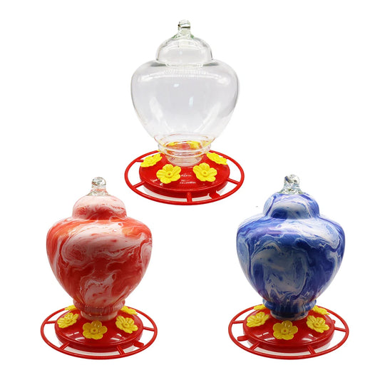 Painted  Bird Water Feeder Bottle Outdoor Garden Hanging Hook Flower Hummingbird Feeder Drinker Dispenser Cup Bowls Pet Supplies