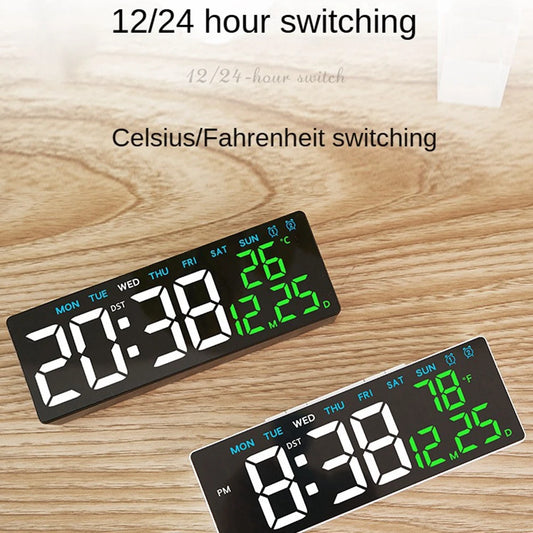 Digital Led Alarm Clock Temperature Date and Week Display Table Clock Night Mode Brightness Adjustable Electronic Alarm Clocks