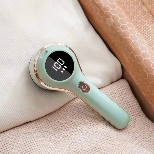 Rechargeable Digital Display Lint Remover, Electric Clothes Fuzz Shaver With Suction Cup For Home Use