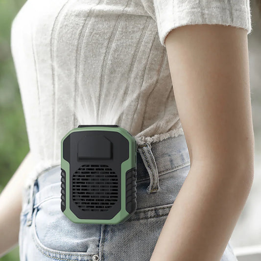 Outdoor Portable Hanging Neck/Waist Fan USB Mini Charging Fan Outdoor Sports Cooling Waist Clip Fan Mini Mute Fan Air Cooler