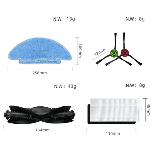 Main Side Brush Hepa Filter Mop For Cecotec Conga Eternal Pet Max X-Treme / Ultimate /Titanium/ Vital Replacement Spare Parts