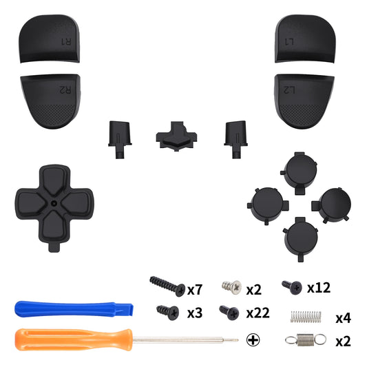 eXtremeRate Replacement Full Set Buttons for ps5 Edge Controller - Black
