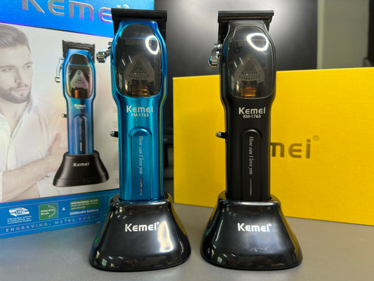 Kemei 9000RPM Hair Clipper Powerful Hair Trimmers Electric Barber Hair Cutting Machine Adjustable Metal Clippers for Men KM-1763