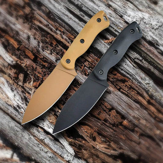 2024 Style Outdoor Knife KB-19 High Hardness Sharp Straight Knives D2 Blade Wilderness Survival Pocket Knives With Scabbard