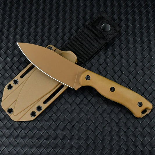 2024 Style Outdoor Knife KB-19 High Hardness Sharp Straight Knives D2 Blade Wilderness Survival Pocket Knives With Scabbard