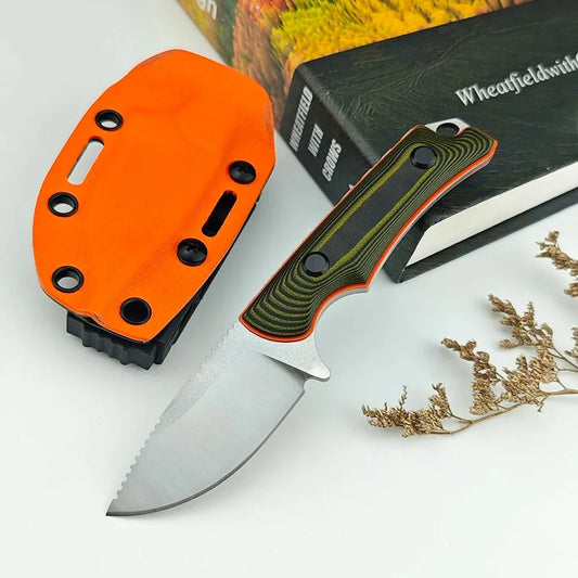 BM 15017 Outdoor Self Defense Fixed Blade Hunter Knife with Kydex Sheath G10 Handle Survival Camping Small Multitools Knife