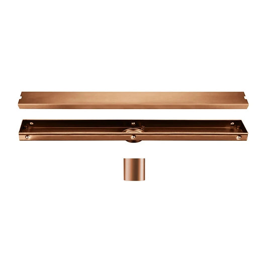 Smesiteli Stainless Steel Bathroom Drain Rose Gold 800/900/1000mm Rectangular Linear Tile Insert Anti-Odor Floor Drain Bathroom