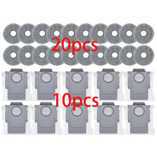 Dust Bag For Roborock QRevo Curv Robot Vacuum Cleaner Accessories Spare Part Replacements Garbage Bag Mop Cloths Mop Pads