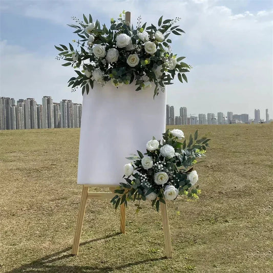 Artificial Flower Road Lead Floor Flower Row Wedding Decoration Welcome Sign Decor Hanging Flowers Row Centerpiece Flower Ball
