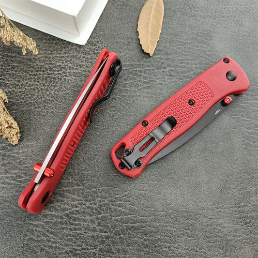 Popular BM 535 Bugout Folding Knife Satin Plain Blade Nylon Fiber Handle Easy To Carry Outdoor Hunting Hiking Pocket Knives Tool