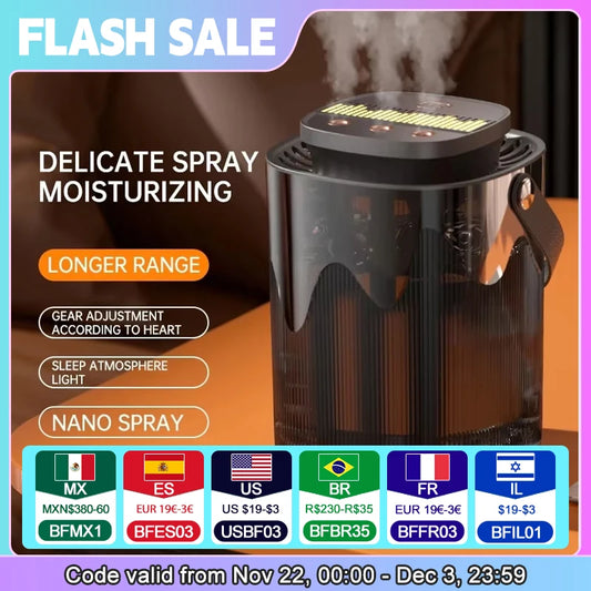 New Creative Humidifier Household Atomizer 3L Large Capacity Three Jet USB Silent Desktop Bedroom Dormitory Office Night Light