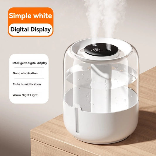 Humidifier 3.8L Large Capacity USB Dual Spray with Night Light Digital Display Aroma Diffuser Home Office Bedroom
