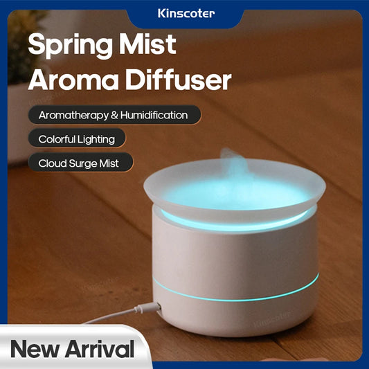 Portable Surge Spray Aroma Diffuser Essential Oil 200ml USB Ultra Quiet LED Colorful Night Light Humidifier for Home Room Hotel
