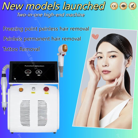 NEW 2in1 Diode Laser and Picosecond Laser 808 Diode Laser Hair Removal Tattoo Removal Machine Multifunctional beauty instrument