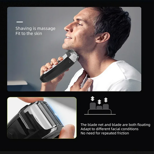 Kemei KM-9038 Waterproof Reciprocating Cordless Razor USB Rechargeable Shaving Machine Barber Trimmer Electric Shaver For Men