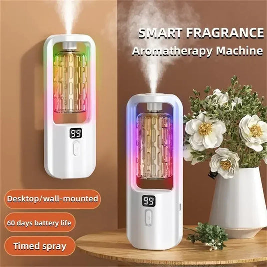 Wall Mounted Essential Oils Diffuser Aroma Diffuser 5 Modes Air Freshener With Night Light Toilet Home Room Fragrance Gift