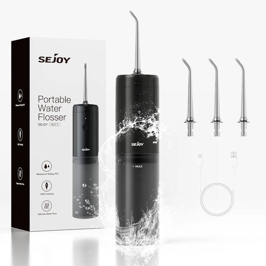 Sejoy Irrigator Dental Mouth Washing Machine Travel Portable Water Flosser Teeth Whitening  IPX7 Waterproof Teeth Cleaning Tools