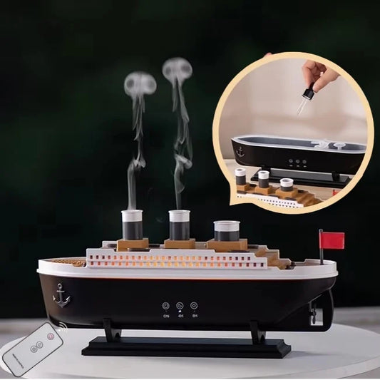 Steamship Essential Oil Air Humidifier Home 250Ml Remote Control Ultrasonic Jellyfish LED Night Light Cool Mist Aroma Diffuser