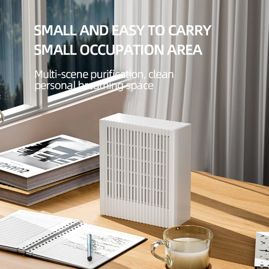 Mini Desktop Air Purifier HEPA Filtered Car Air Purified Air with Fragrance Negative Ion Purifier