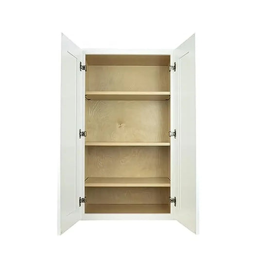 Shaker White Wall Kitchen Cabinet 36"x12"x42" Ready to Assemble Real Wood Full Extension Drawer Glides European Style Hinges