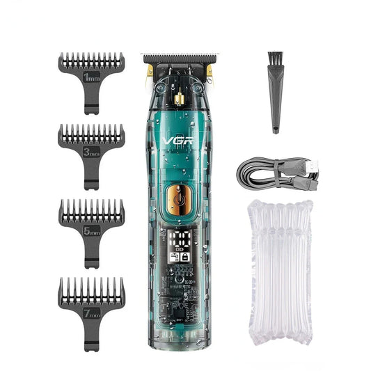 VGR Barber Hair Clipper Waterproof Hair Trimmer Beard Cordless Hair Cutting Machine T-Blade Haircut Zero Haircut Machine V-961