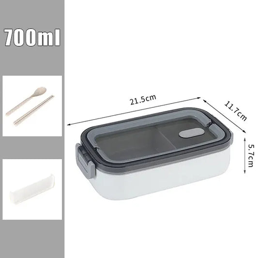 Stackable Bento Lunch Box with Handle Japanese Lunch Box Kit with Spoon & Chopstick Lunch Containers Storage Box for Kids Adult