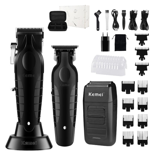 Kemei KM-2296 KM-2299 KM-1102 Hair Clipper Kit Men's Electric Shaver Hair Trimmer Machine Professional Hair Cutting Machine