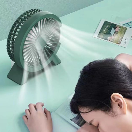 Portable Cooling Table Fan Rechargeable Camping Travel Fan for Office School Class Meeting