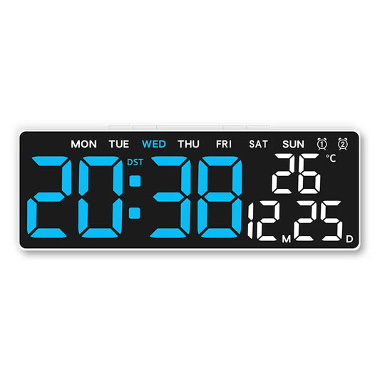 Digital Led Alarm Clock Temperature Date and Week Display Table Clock Night Mode Brightness Adjustable Electronic Alarm Clocks