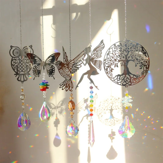 Silver Color Bird Crystal Suncatcher Hanging Decoration Rainbow Maker Room Decor Light Catcher Room Decors Aesthetic Girl Gift