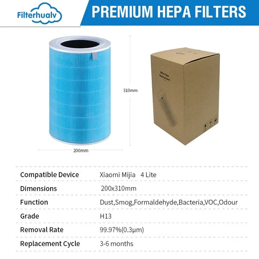 PM2.5 Xiaomi Hepa Filter 4 Lite Xiaomi Activated Carbon Filter 4 Lite for Xiaomi Air Purifier 4 Lite Xiaomi H13 4 Lite Filter
