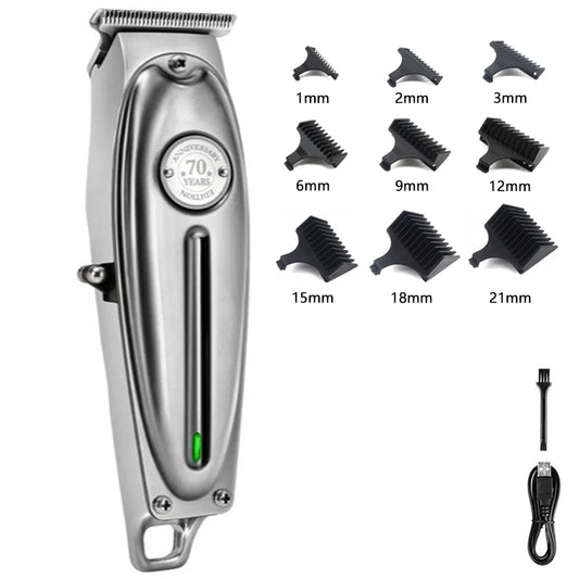 Kemei KM-1949 Professional Finishing Hair Clipper Men Electric Cordless Hair Trimmer T-Blade Carving Bald head Hair Cut Machine