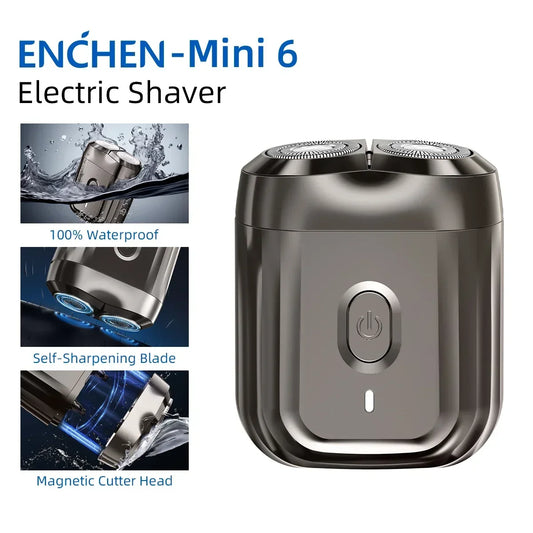 ENCHEN Beard Trimmer Mini Shaver Professional 2D Face Razor Waterproof Shaving Machine Reciprocating Magnetic Head Shaver Mini 6