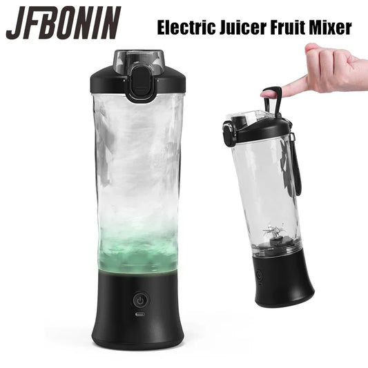 New Portable Blender 600ML Electric Juicer Fruit Mixers 4000mAh USB Rechargeable Smoothie Mini Blender Personal Juicer colorful