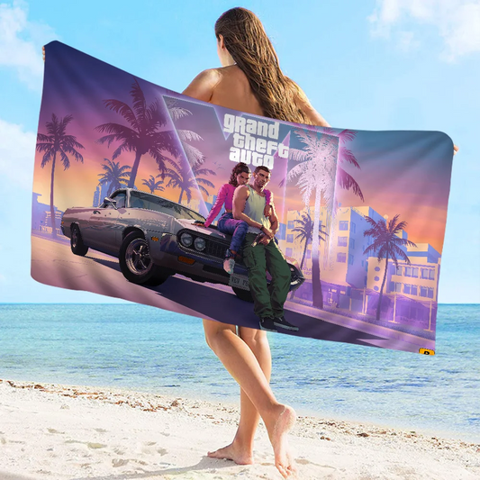 Grand Theft Auto GTA Towel Microfiber Beach Towel Absorbent Quick dry Soft Yoga Swimming Resort Mountain Climbing Towel