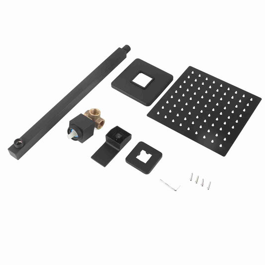 Rain Shower Kit Rain Shower Kit Single Handle in Wall Waterfall Shower Kit for Bathroom Home Black Shower Faucet Set