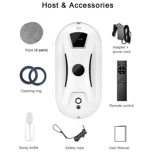 Smart Window Cleaning Robot  Automatic Electric Glass Washer With Remote Control Vacuum Robot Cleaner for Home