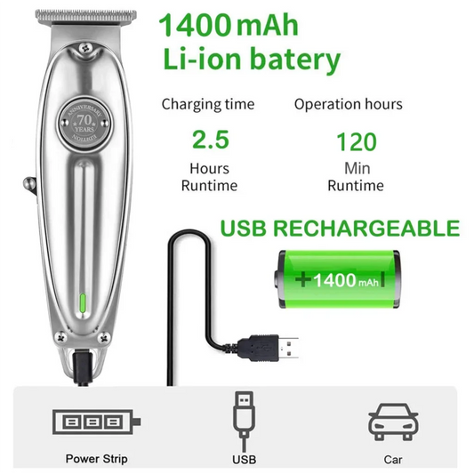 Kemei KM-1949 Professional Finishing Hair Clipper Men Electric Cordless Hair Trimmer T-Blade Carving Bald head Hair Cut Machine