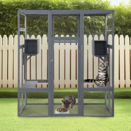 Grey Oversized Cat Cage
