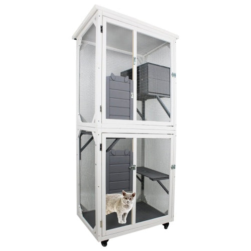 Outdoor Indoor Cat Pet Climbing Frame Game Cage Cute Large Space